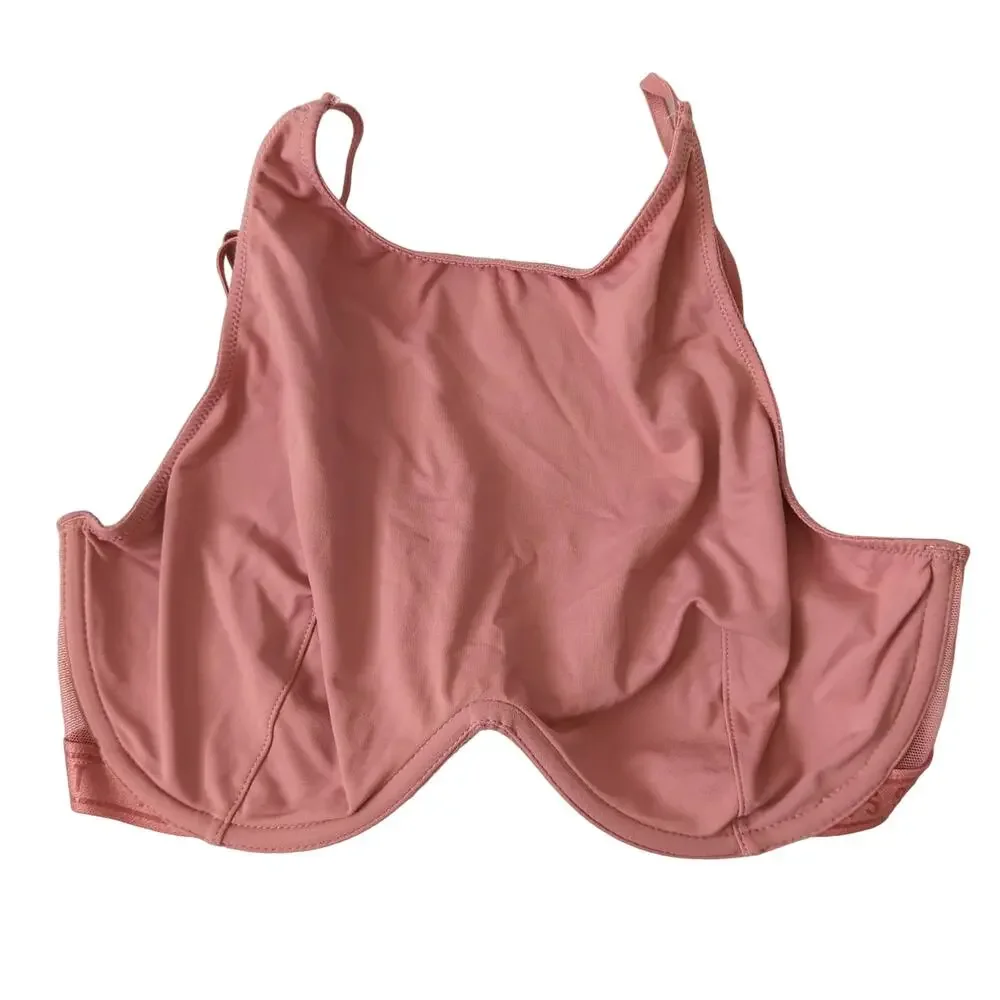 Victoria's Secret Womens Bra‎ 32D High Neck Dusty Pink Underwire Intimates EUC